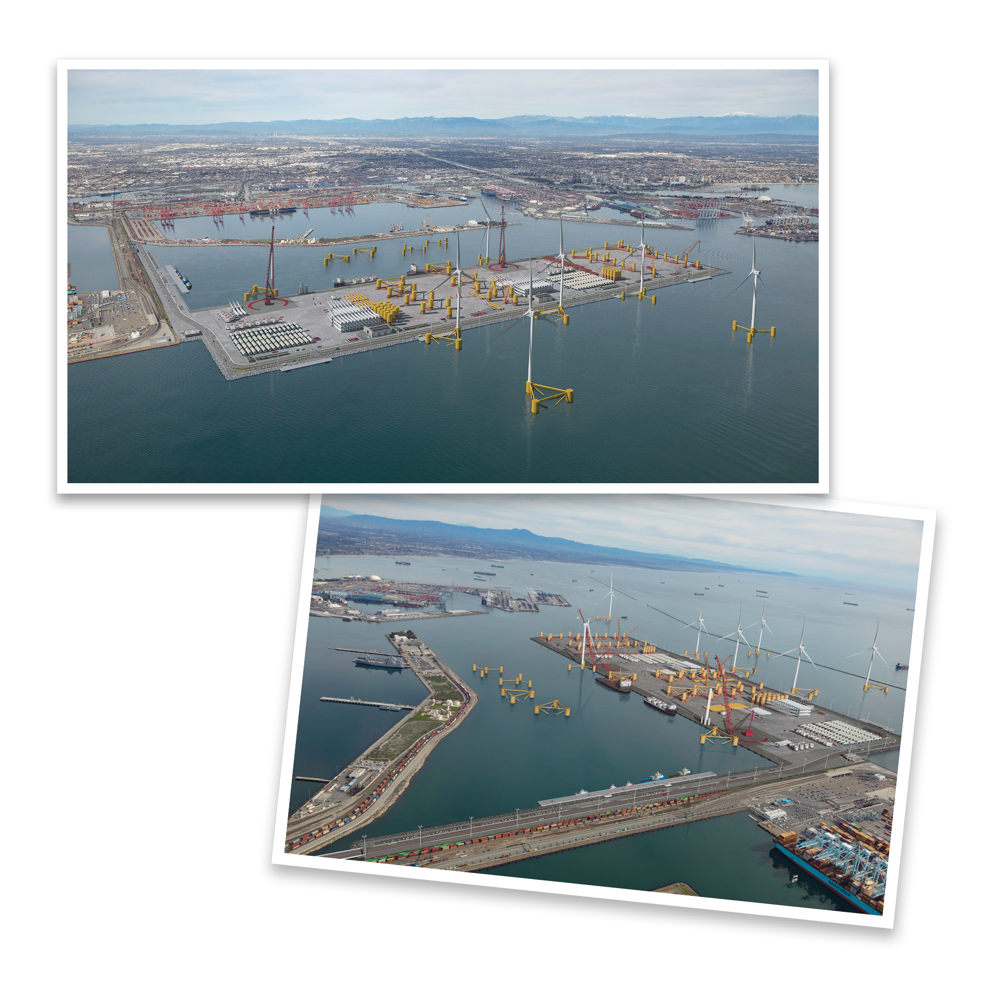 aerial view of the port